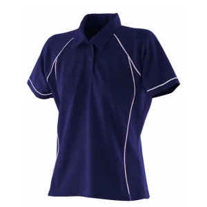 Ladies\u0027\u0020Piped\u0020Performance\u0020Polo - Navy