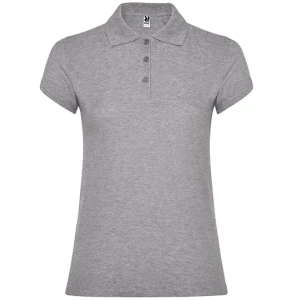 Women\u0027s\u0020Star\u0020Poloshirt - Heather Grey 58