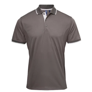 Men\u0027s\u0020Contrast\u0020Coolchecker\u00AE\u0020Polo - Dark Grey (ca. Pantone 424C)