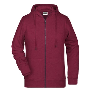 Ladies\u0027\u0020Zip\u002DHoody - Burgundy Melange