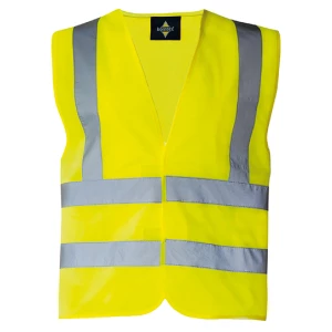 Hi\u002DVis\u0020Safety\u0020Vest\u0020With\u00204\u0020Reflective\u0020Stripes\u0020Hannover - Signal Yellow