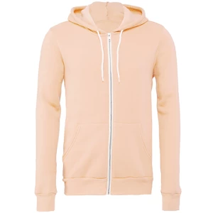 Unisex\u0020Poly\u002DCotton\u0020Fleece\u0020Full\u002DZip\u0020Hoodie - Peach