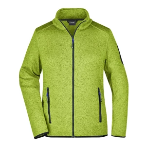 Ladies\u0027\u0020Knitted\u0020Fleece\u0020Jacket - Kiwi Melange