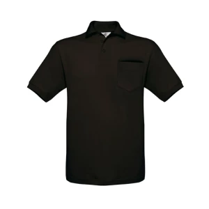 Unisex\u0020Polo\u0020Safran\u0020Pocket - Black