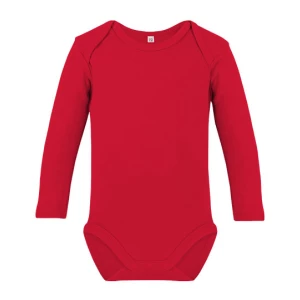 Organic\u0020Baby\u0020Bodysuit\u0020Long\u0020Sleeve\u0020Bailey\u002002 - Red