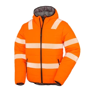 Recycled\u0020Ripstop\u0020Padded\u0020Safety\u0020Jacket - Fluorescent Orange