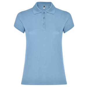 Women\u0027s\u0020Star\u0020Poloshirt - Sky Blue 10