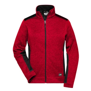 Ladies\u0027\u0020Knitted\u0020Workwear\u0020Fleece\u0020Jacket\u0020\u002DSTRONG\u002D - Red Melange