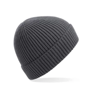 Engineered\u0020Knit\u0020Ribbed\u0020Beanie - Graphite Grey