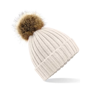 Faux\u0020Fur\u0020Pop\u0020Pom\u0020Chunky\u0020Beanie - Oatmeal