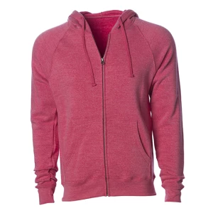 Unisex\u0020Midweight\u0020Special\u0020Blend\u0020Raglan\u0020Zip\u0020Hood - Pomegranate