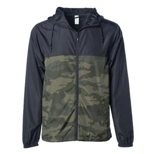 Unisex\u0020Lightweight\u0020Windbreaker\u0020Jacket - Forest Camo