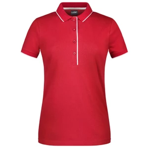 Ladies\u0027\u0020Polo\u0020Stripe - Red