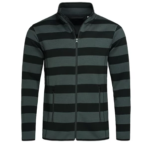 Striped\u0020Fleece\u0020Jacket - Grey Steel (Solid)