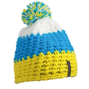 Crocheted\u0020Cap\u0020With\u0020Pompon - Yellow