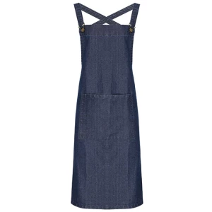 Cross\u0020Back\u0020Barista\u0020Bib\u0020Apron - Indigo Denim (ca. Pantone 2767C)