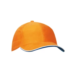 6\u0020Panel\u0020Double\u0020Sandwich\u0020Cap - Orange