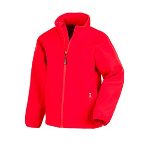 Recycled\u00202\u002DLayer\u0020Printable\u0020Youth\u0020Softshell\u0020Jacket - Red