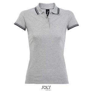 Women\u0027s\u0020Polo\u0020Shirt\u0020Pasadena - Grey Melange