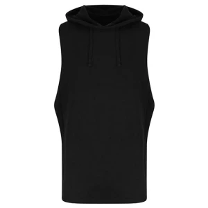 Urban\u0020Sleeveless\u0020Muscle\u0020Hoodie - Jet Black