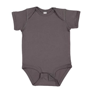 Infant\u0020Fine\u0020Jersey\u0020Short\u0020Sleeve\u0020Bodysuit - Charcoal