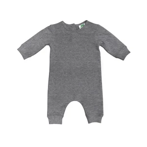 Baby\u0020Playsuit\u0020Long\u0020Sleeve - Grey Melange