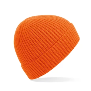 Engineered\u0020Knit\u0020Ribbed\u0020Beanie - Orange