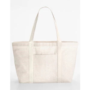 Striped\u0020Organic\u0020Cotton\u0020Shopper - Red Stripe