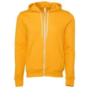 Unisex\u0020Poly\u002DCotton\u0020Fleece\u0020Full\u002DZip\u0020Hoodie - Gold