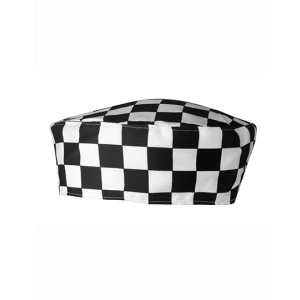 Chef\u0027s\u0020Skull\u0020Cap - Black-White Check