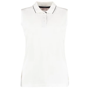 Women\u0027s\u0020Classic\u0020Fit\u0020Sleeveless\u0020Polo - White