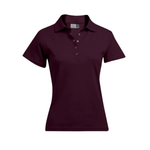 Women\u0027s\u0020Interlock\u0020Polo - Burgundy