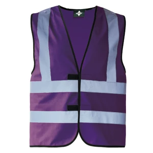 Hi\u002DVis\u0020Safety\u0020Vest\u0020With\u00204\u0020Reflective\u0020Stripes\u0020Hannover - Violett