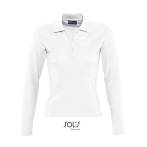 Women\u0027s\u0020Long\u0020Sleeve\u0020Polo\u0020Podium - White