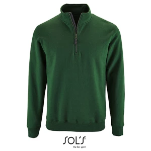 Men\u0027s\u0020Zip\u0020High\u0020Collar\u0020Sweatshirt\u0020Stan - Bottle Green