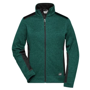 Ladies\u0027\u0020Knitted\u0020Workwear\u0020Fleece\u0020Jacket\u0020\u002DSTRONG\u002D - Dark Green Melange