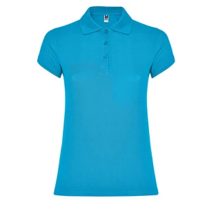 Women\u0027s\u0020Star\u0020Poloshirt - Turquoise 12