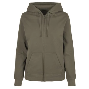 Ladies\u0020Basic\u0020Zip\u0020Hoody - Olive