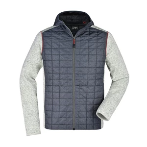 Men\u0027s\u0020Knitted\u0020Hybrid\u0020Jacket - Light Melange