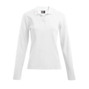 Women\u0027s\u0020Heavy\u0020Polo\u0020Long\u0020Sleeve - White