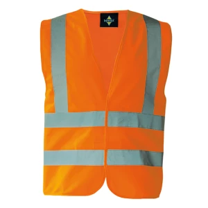 Hi\u002DVis\u0020Safety\u0020Vest\u0020With\u00204\u0020Reflective\u0020Stripes\u0020Hannover - Signal Orange