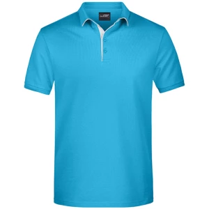 Men\u0027s\u0020Polo\u0020Single\u0020Stripe - Turquoise