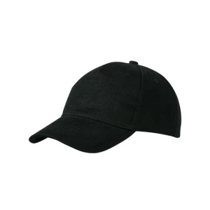 5\u0020Panel\u0020Cap\u0020Heavy\u0020Cotton - Black