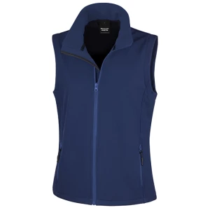 Women\u0027s\u0020Printable\u0020Soft\u0020Shell\u0020Bodywarmer - Navy