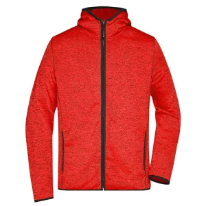 Men\u0027s\u0020Knitted\u0020Fleece\u0020Hoody - Red Melange