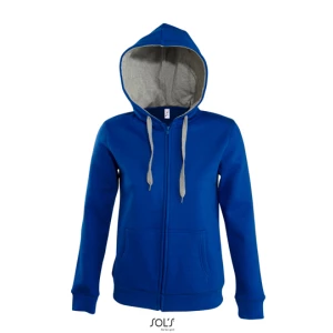 Women\u0027s\u0020Contrast\u0020Hooded\u0020Zip\u0020Jacket\u0020Soul - Royal Blue 241