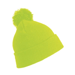 Junior\u0020Pom\u0020Pom\u0020Beanie - Fluorescent Yellow