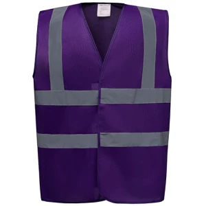 Hi\u002DVis\u00202\u0020Bands\u0020\u0026\u0020Braces\u0020Waistcoat - Purple