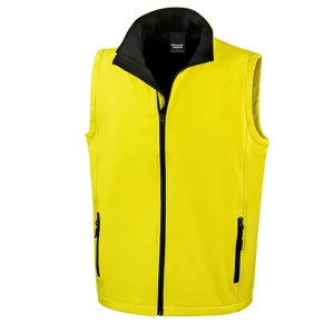 Printable\u0020Soft\u0020Shell\u0020Bodywarmer - Yellow