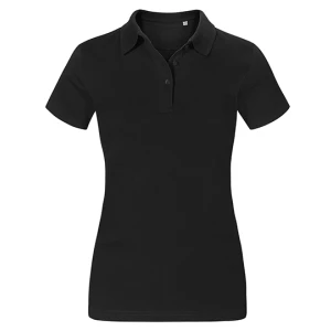 Women\u0027s\u0020Jersey\u0020Polo - Black